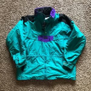 Vintage 90s Columbia Anorak Windbreaker Pullover Winter Ski Snowboard Jacket
